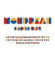 mondrian font vector image vector image