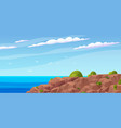 seascape with rocks ocean rocky shore vector image