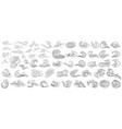 set contour elements oriental waves vector image vector image