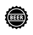 beer bottle cap feast of saint patrick line icon vector image