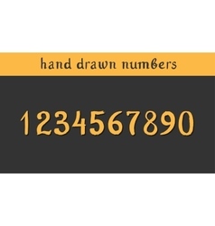 Hand drawn numbers Royalty Free Vector Image - VectorStock