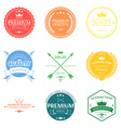 set of premium quality labels and badges vector image
