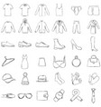 set sketch clothes icons vector image