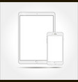 white business tablet and smartphone similar vector image
