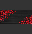 christmas holly berry on black wooden vector image vector image