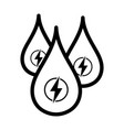 hydro energy drops icon vector image