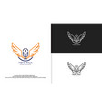 logo graphic of mic combined with house and wing vector image