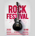 rock festival concert party flyer or poster vector image