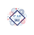 4th of july exclusive offers sale sale poster vector image vector image