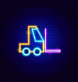 forklift neon sign vector image