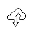 download and upload to cloud icon vector image