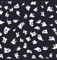 ghosts seamless pattern halloween abstract spooky vector image