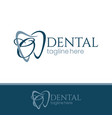 letter o tooth dental logo design vector image vector image