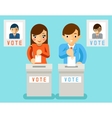 people vote for candidates of different parties vector image
