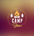 retro vintage summer camping badge mountine vector image
