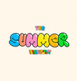 smiling bubble letters cute alphabet in cartoon vector image vector image
