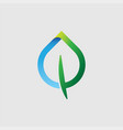 stylized leaf or drop icon vector image vector image