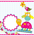 template greeting card vector image vector image