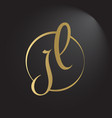 creative letter jl logo design template initial vector image