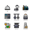 kitchen and cookware icons vector image
