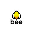 abstract bee icon with modern minimalist style vector image