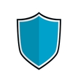 Blue shield emblem icon Royalty Free Vector Image