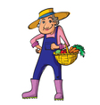 gardener old woman vector image