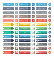 colorful website web buttons design vector image