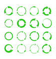 green recycling arrows vector image vector image