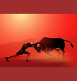 heracles or hercules and cretan bull vector image vector image
