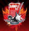musical theme with guitar vector image