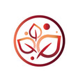 stylized leaf or drop icon vector image vector image
