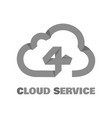 cloud service pictograph vector image