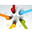 minimalistic circle with five cylindric steps vector image vector image