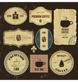 vintage coffee labels vector image vector image