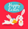 happy easter cute greeting card vector image vector image