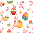 easter bunny pattern vector image