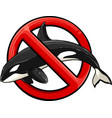 no orca sign icon vector image vector image