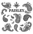 paisley motifs ink pen set vector image vector image