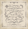 calligraphic design elements vector image vector image