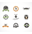 farm food icons labels and badges vector image