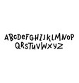 kids style playful font fun alphabet caps letters vector image
