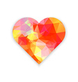 polygonal wireframe heart valentines day vector image
