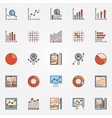 business diagrams and charts icons vector image vector image