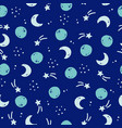 cute childish seamless pattern space vector image