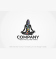 meditation logo vector image vector image