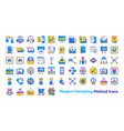 modern marketing method icon set vector image