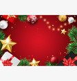 merry christmas and happy new year banner vector image