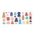 set kid s casual clothes child garments vector image vector image