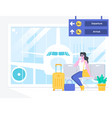 airport passenger terminal and waiting vector image